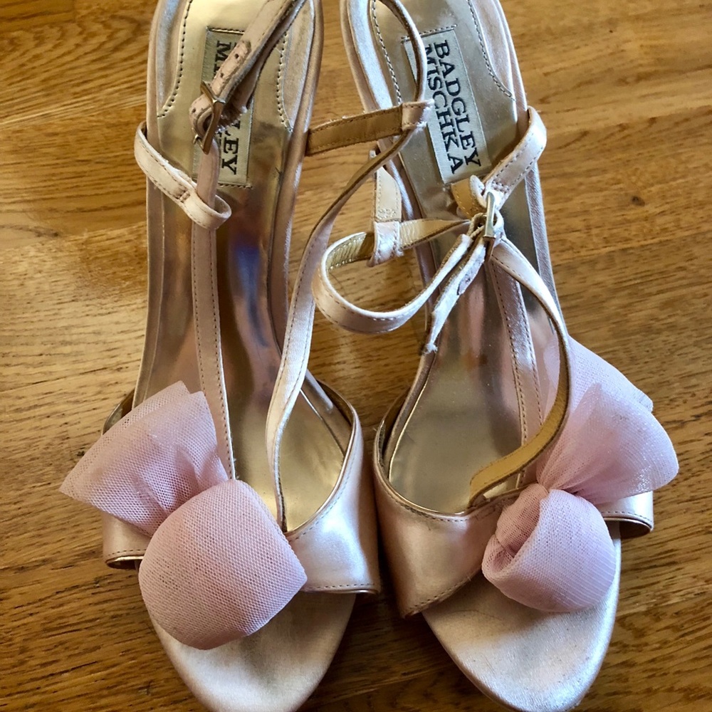 Badgley Mischka Blush Pink Open Toe Heels